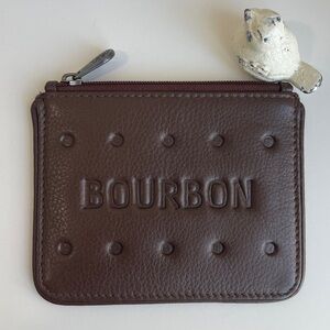 YOSHI BOURBON BISCUIT LEATHER ZIP TOP PURSE